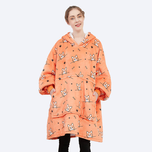 hugly-wearable-blanket-Corgi-Couture-orange-hund-3